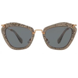 Miu Miu Cat Eye Glitter Sunglasses
